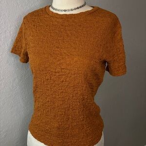 Simply Vera Vera Wang Burnt Orange Textured Tee